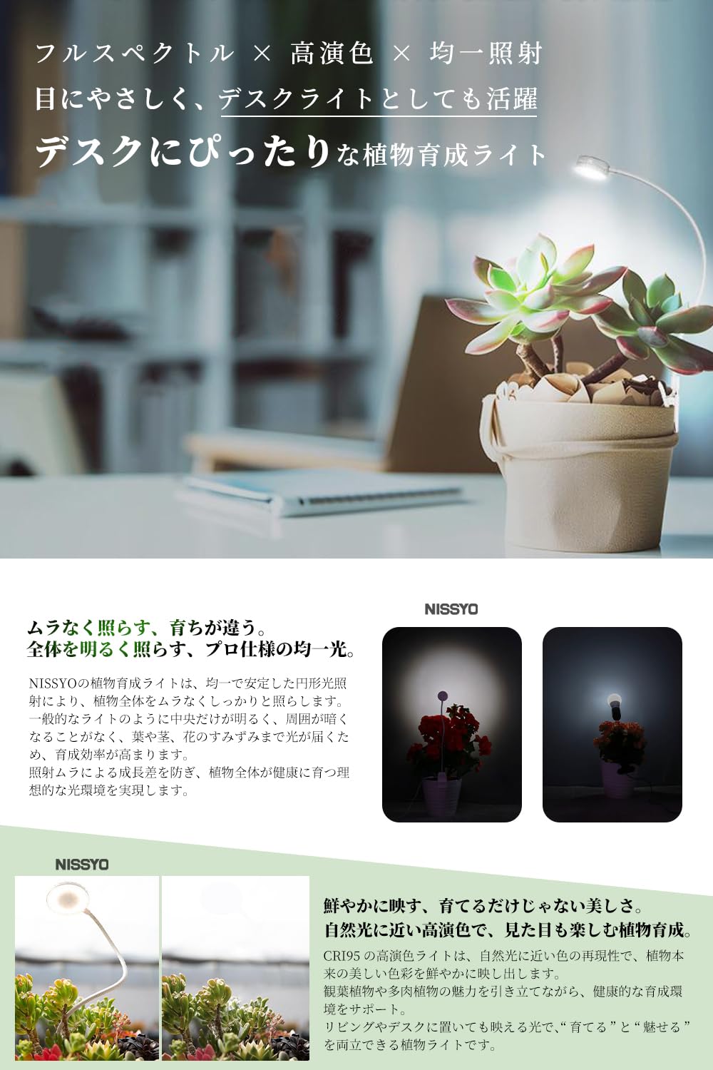 Amazon.co.jp: NISSYO【2025年最新型植物育成ライト・日本正規品